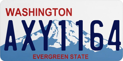 WA license plate AXY1164