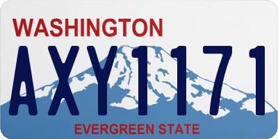 WA license plate AXY1171