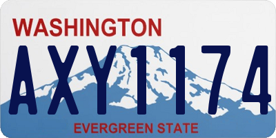 WA license plate AXY1174