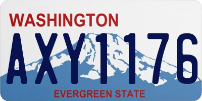 WA license plate AXY1176