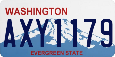 WA license plate AXY1179