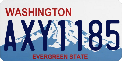 WA license plate AXY1185