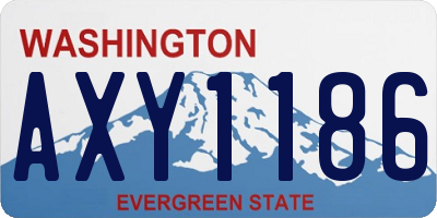WA license plate AXY1186