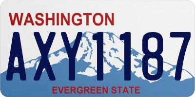 WA license plate AXY1187