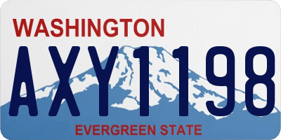 WA license plate AXY1198