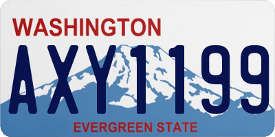 WA license plate AXY1199