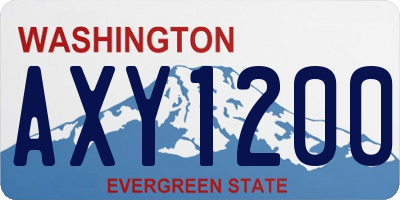 WA license plate AXY1200