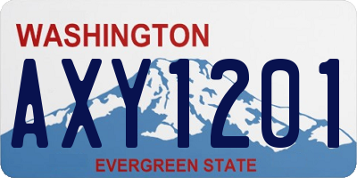 WA license plate AXY1201