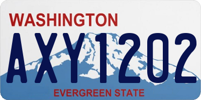 WA license plate AXY1202