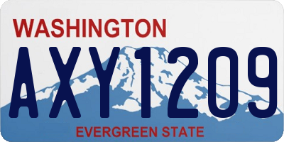 WA license plate AXY1209