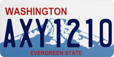 WA license plate AXY1210