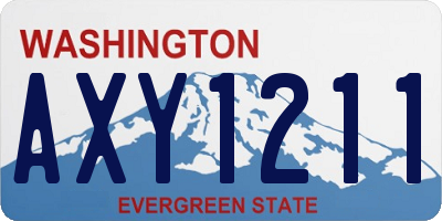 WA license plate AXY1211