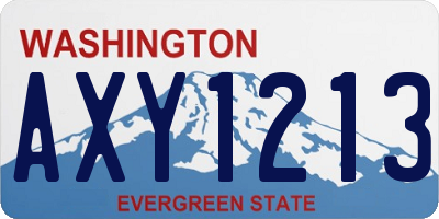 WA license plate AXY1213