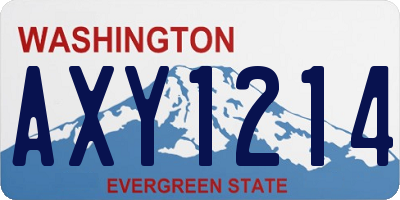 WA license plate AXY1214
