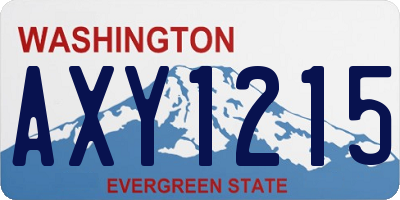 WA license plate AXY1215