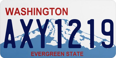 WA license plate AXY1219