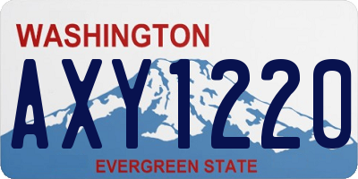 WA license plate AXY1220