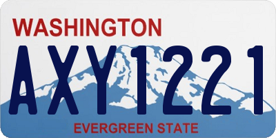 WA license plate AXY1221
