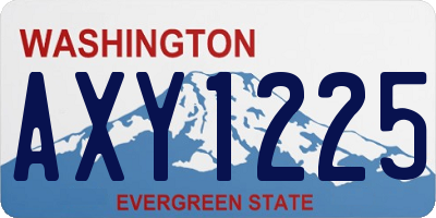 WA license plate AXY1225