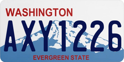 WA license plate AXY1226