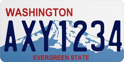 WA license plate AXY1234