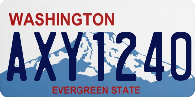 WA license plate AXY1240