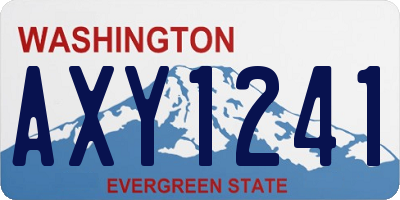 WA license plate AXY1241