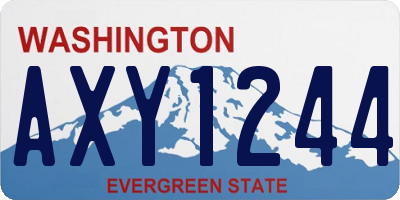 WA license plate AXY1244