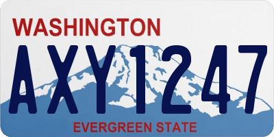 WA license plate AXY1247
