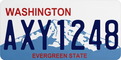 WA license plate AXY1248
