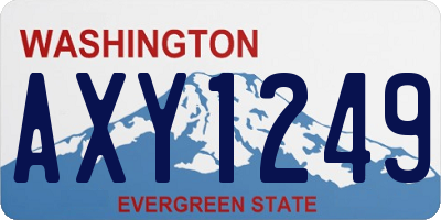 WA license plate AXY1249