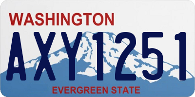 WA license plate AXY1251