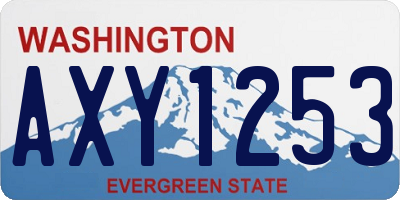 WA license plate AXY1253