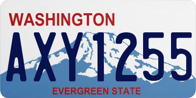 WA license plate AXY1255