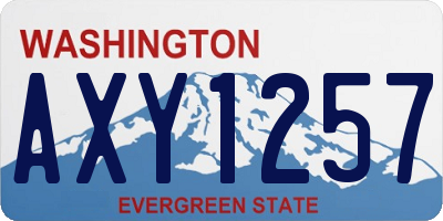 WA license plate AXY1257