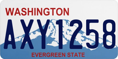 WA license plate AXY1258