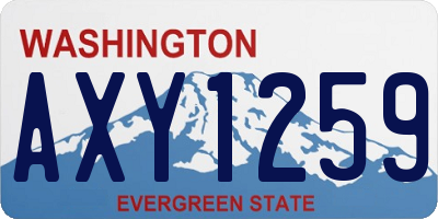WA license plate AXY1259