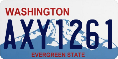 WA license plate AXY1261