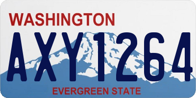WA license plate AXY1264