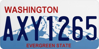 WA license plate AXY1265