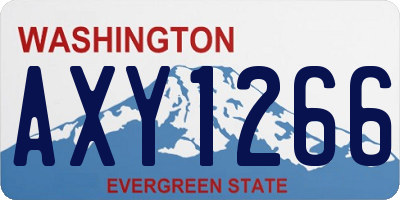 WA license plate AXY1266