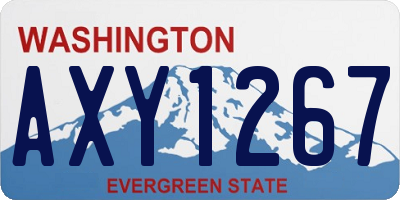 WA license plate AXY1267