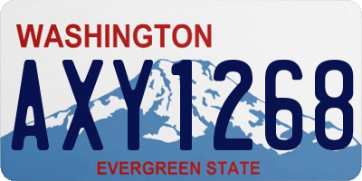 WA license plate AXY1268
