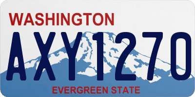 WA license plate AXY1270