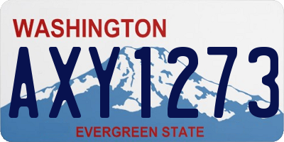 WA license plate AXY1273
