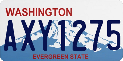 WA license plate AXY1275