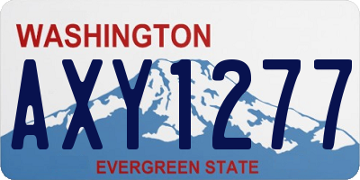 WA license plate AXY1277