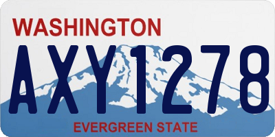 WA license plate AXY1278