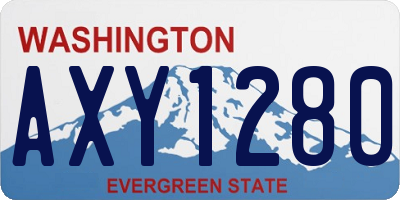WA license plate AXY1280