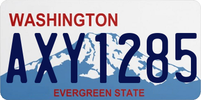 WA license plate AXY1285